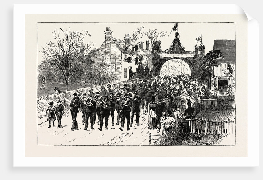 The Procession Entering the Village, Golden Wedding of Lord and Lady Cranbrook at Hemsted Park, Kent by Anonymous