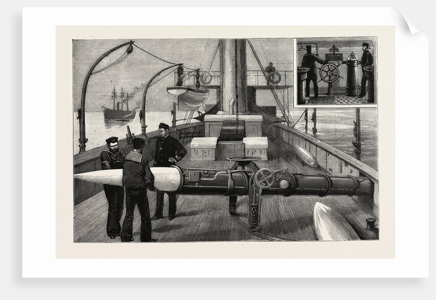 Torpedo Gun Boat, Loading a Torpedo Tube on the Upper Deck, Looking Forward by Anonymous