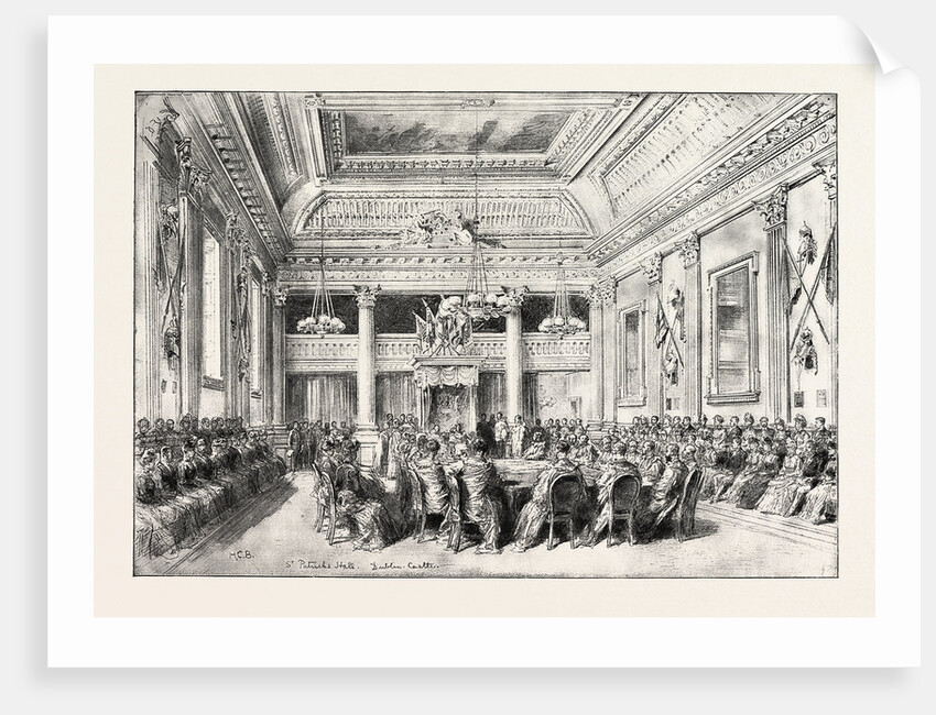 Dublin Castle, Ireland, an Investiture of the Order of St. Patrick in St. Patrick's Hall by Anonymous