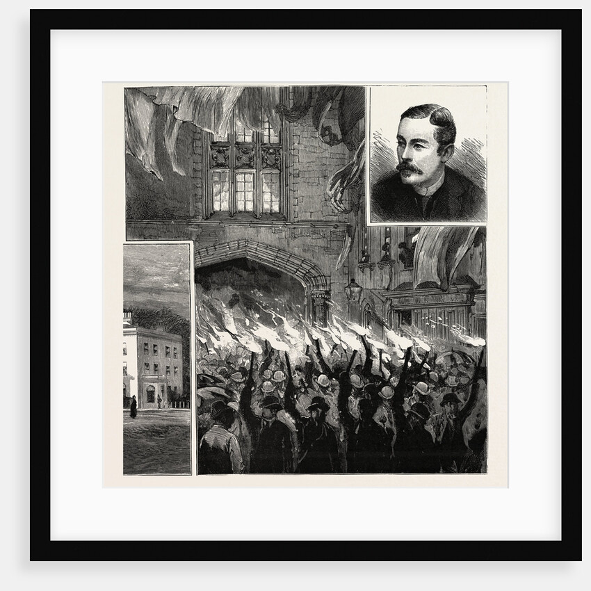 Lord Salisbury at Carnarvon, North Wales, the Torchlight Procession Passing Under the Guildhall Archway by Anonymous