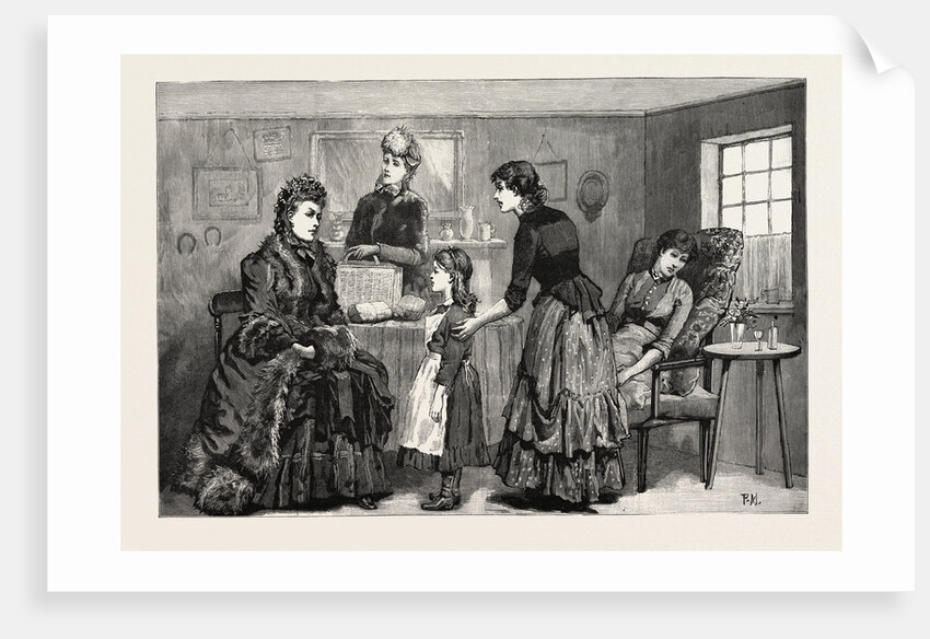 A Royal District Visitor H.R.H. Princess Christian Visiting a Cottage at Windsor by Anonymous