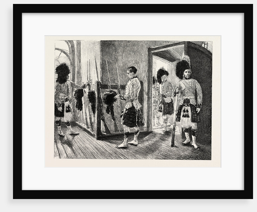 Men of' the Black Watch in the Guard-Room, Dublin Castle Ireland by Anonymous