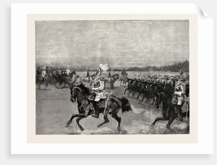 Review of the Garde Du Corps Before the Queen, the Empress Victoria, and the Royal Family Berlin Germany by Anonymous