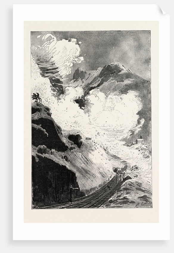 An Avalanche at Wassen, Valley of Reuss, Canton Uri, Switzerland by Anonymous