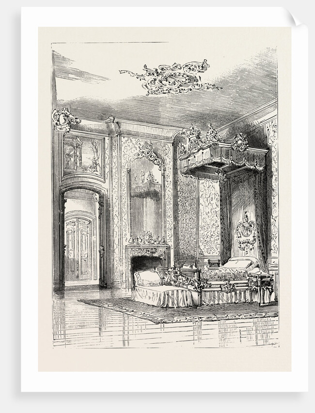 The Queen's Visit to Berlin Her Majesty's Bedroom. In the Palace, Charlottenburg Germany by Anonymous