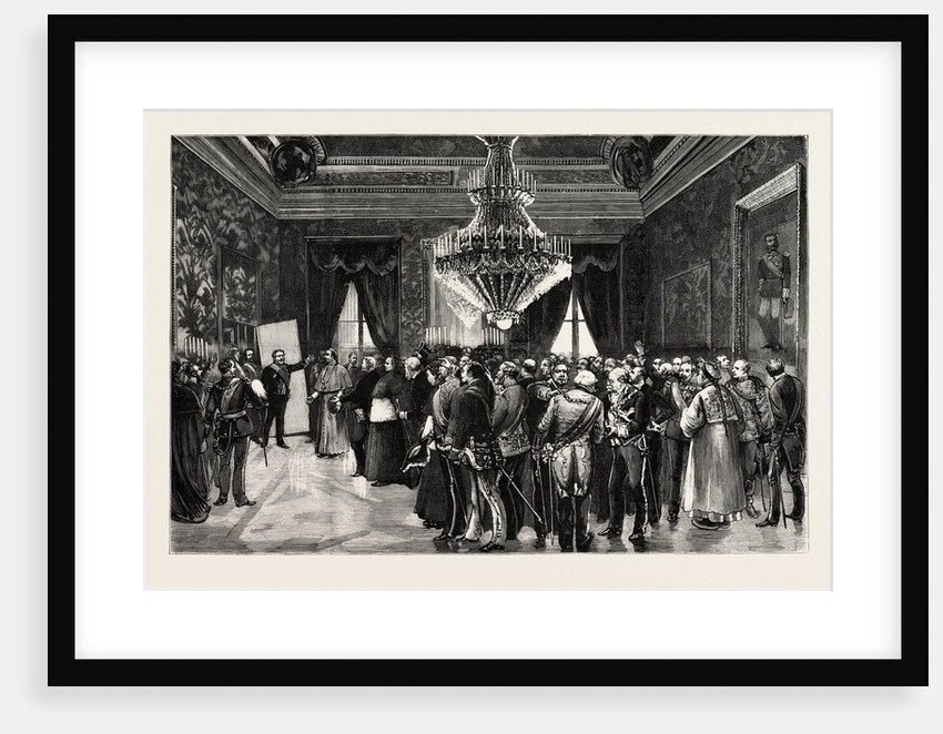 His Excellency the President of the Ministerial Council Announcing the Birth of the Young King of Spain at the Royal Palace by Anonymous