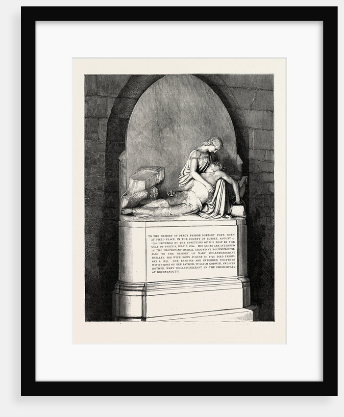 The Shelley Memorial at Christchurch, Near Bournemouth by Anonymous