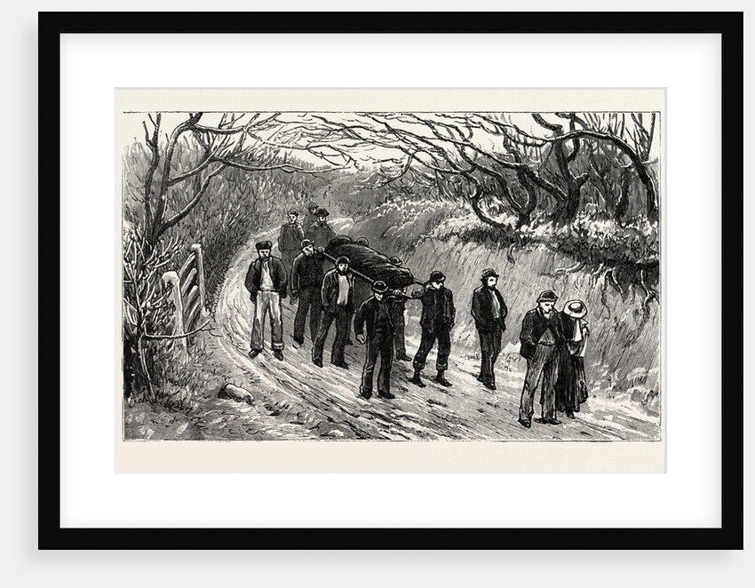 Colliery Explosion at Llanerch, Monmouthshire, What One Meets on the Way Up to the Colliery by Anonymous