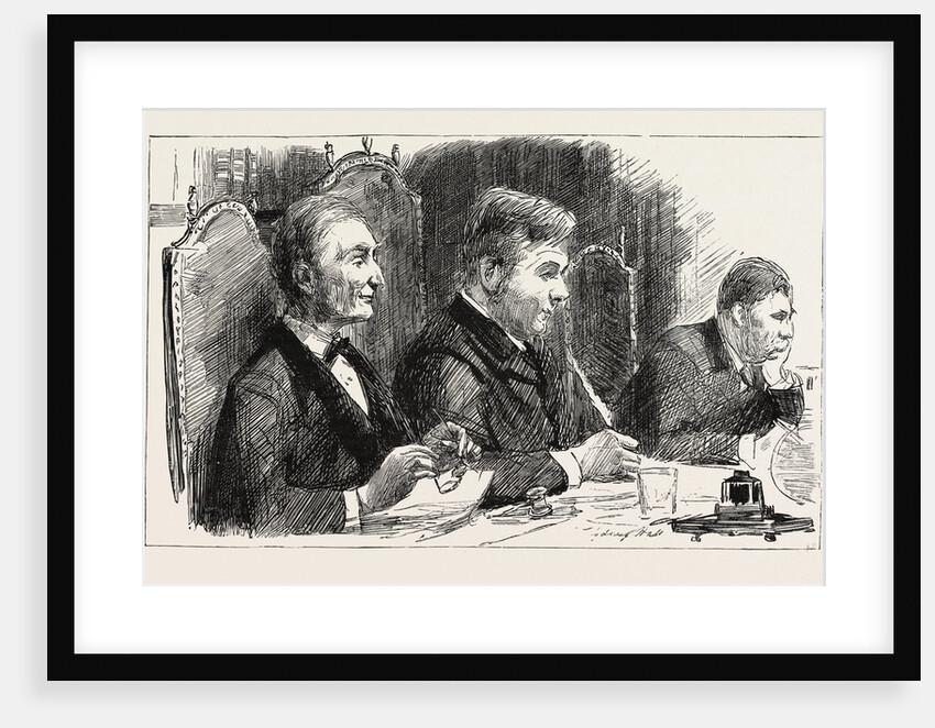 Sketches at the Meetings of the London School Board 1890, the Rev. Diggle, Chairman, in the Middle by Anonymous