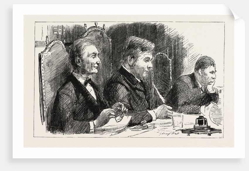Sketches at the Meetings of the London School Board 1890, the Rev. Diggle, Chairman, in the Middle by Anonymous