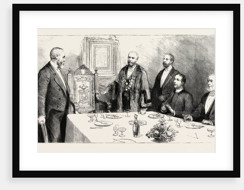 Presentation of a Carved Oak Chair to Dr. James Williams at Brecon, Wales, Colonel John Morgan, Mayor of Brecon by Anonymous