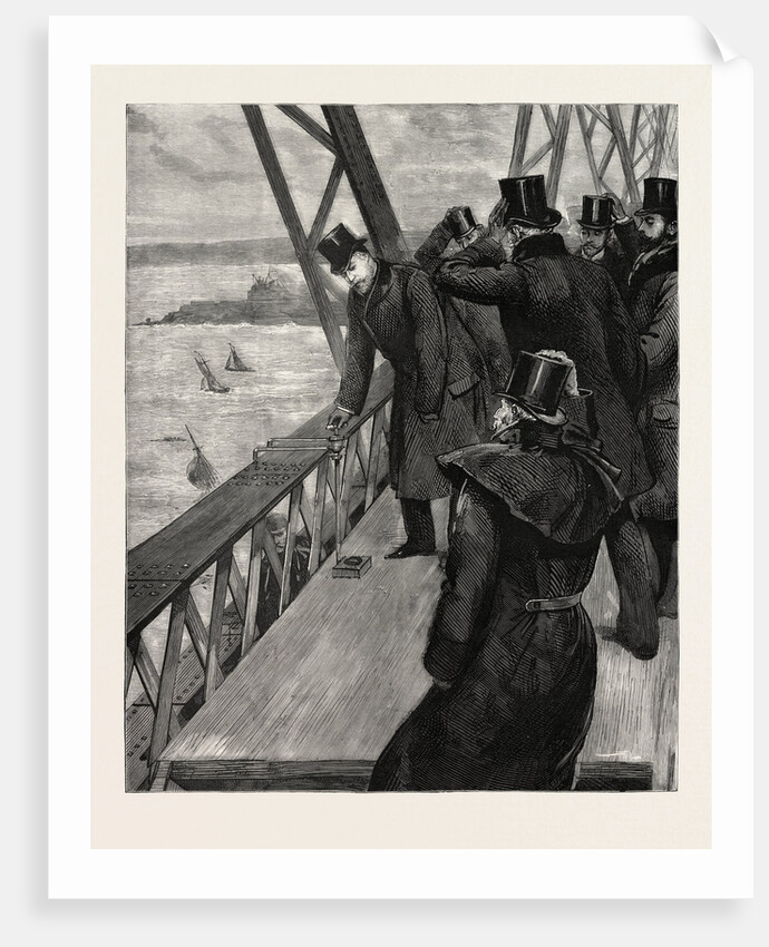 Opening of the Forth Bridge, the Prince Clinching the Last Rivet by Anonymous