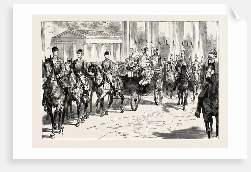 The Prince, Accompanied by the Emperor, Driving to the Palace from the Railway Station at Berlin Germany by Anonymous