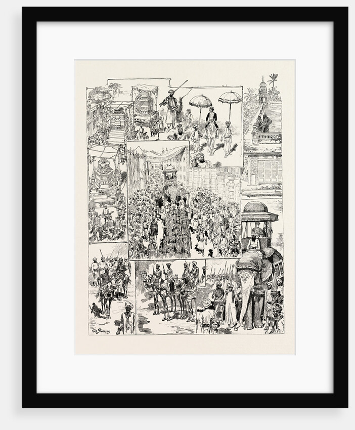 Scenes in the Procession at the Mohurrum Festival, Hyderabad, India by Anonymous