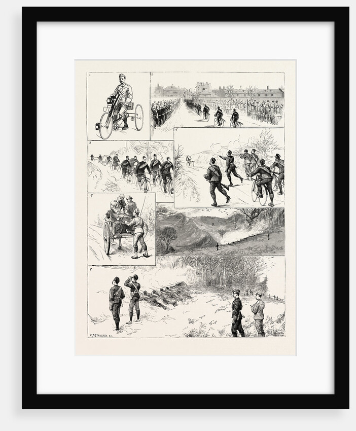 With the Royal Marine Cyclists from Walmer to the Battle of Tolsford Hill, from Sketches by Our Special Artist with the Folkestone Division by Anonymous