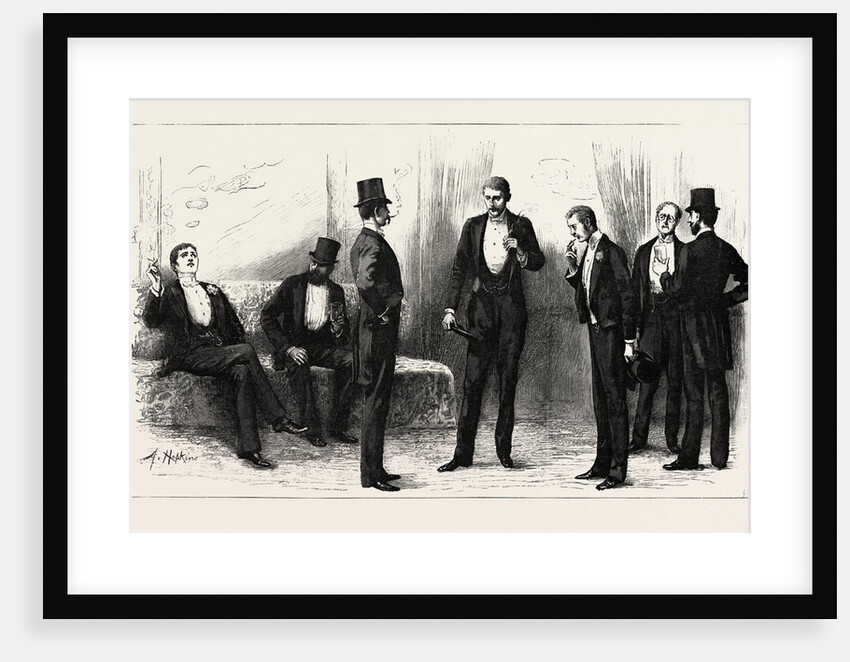 A Peep Into the Smoking Room at the Theatre by Anonymous