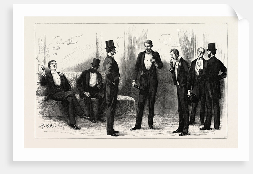 A Peep Into the Smoking Room at the Theatre by Anonymous