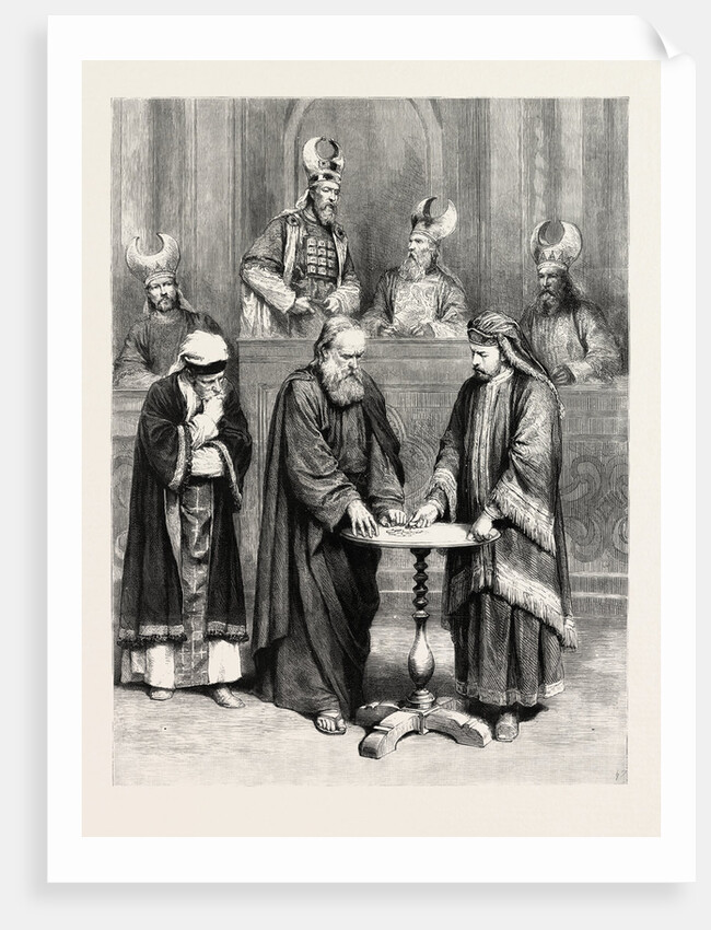 The Passion Play at Oberammergau, Judas Taking the Thirty Pieces of Silver, Germany by Anonymous