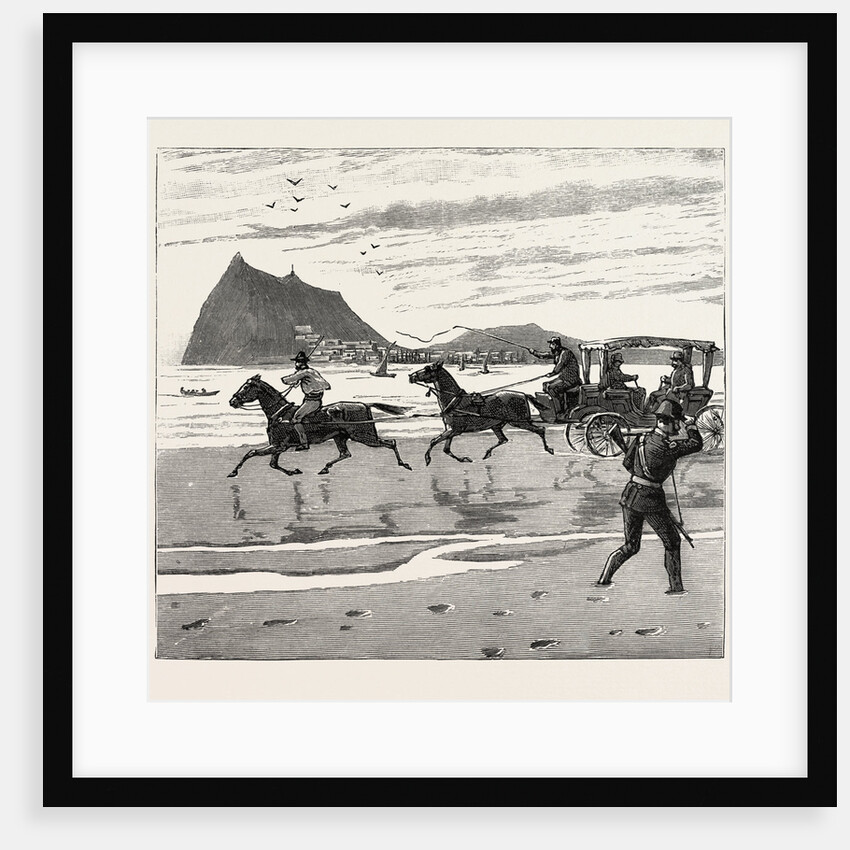 The Navy Cup at Gibraltar, Returning Home Across the Sands in the Orthodox Manner by Anonymous