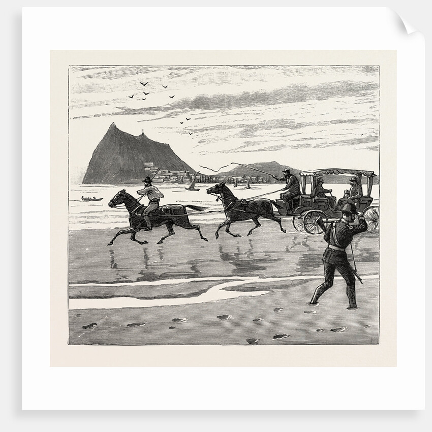 The Navy Cup at Gibraltar, Returning Home Across the Sands in the Orthodox Manner by Anonymous