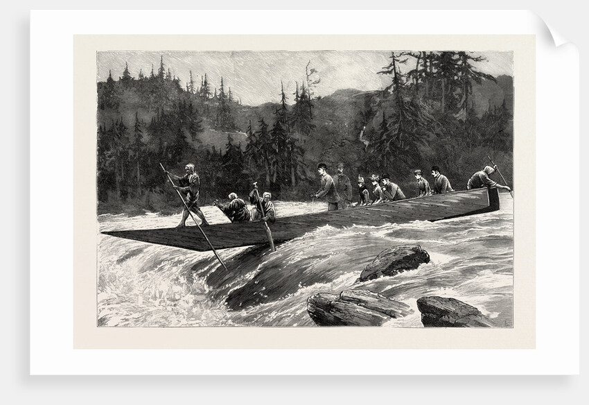 With the Duke and Duchess of Connaught in Japan, the Duke and Duchess and Their Suite Shooting the Katsura Rapids by Anonymous