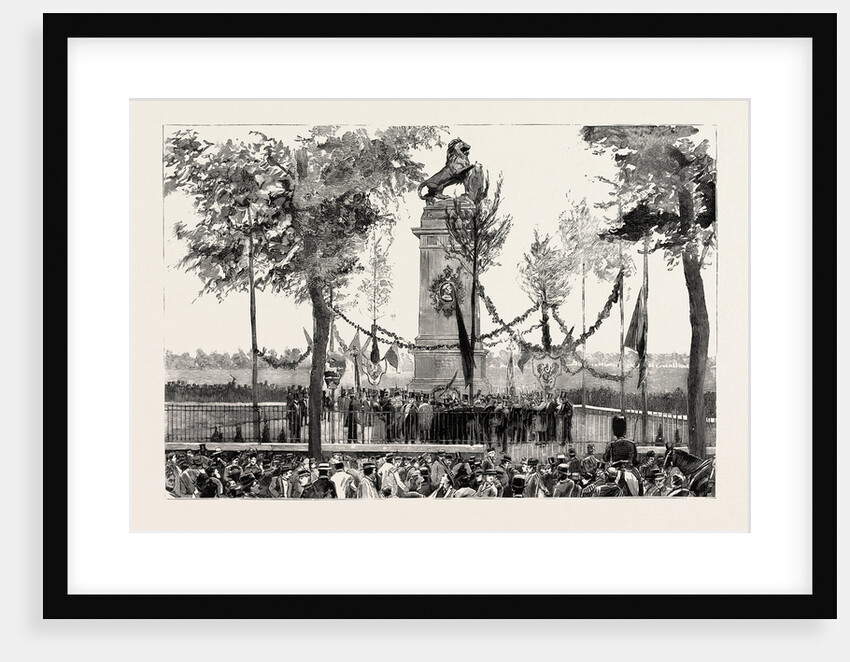 The Anniversary of the Battle of Waterloo, the Statue at Quatre Bras, Belgium by Anonymous