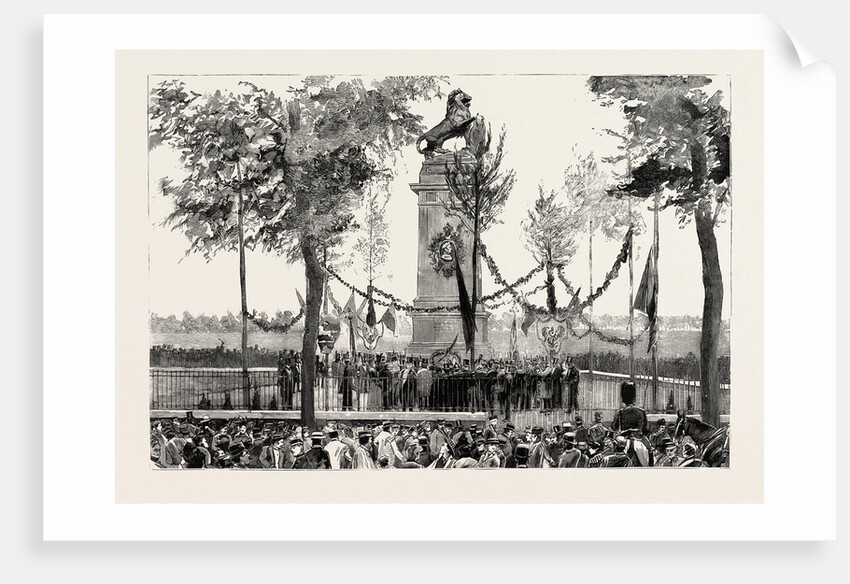 The Anniversary of the Battle of Waterloo, the Statue at Quatre Bras, Belgium by Anonymous