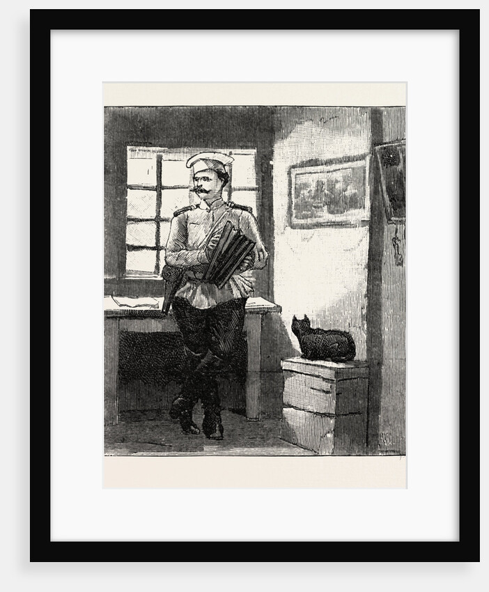 Kharsakov, Russia: an Ogre, the Corporal in Charge Amuses Himself with the Concertina by Anonymous