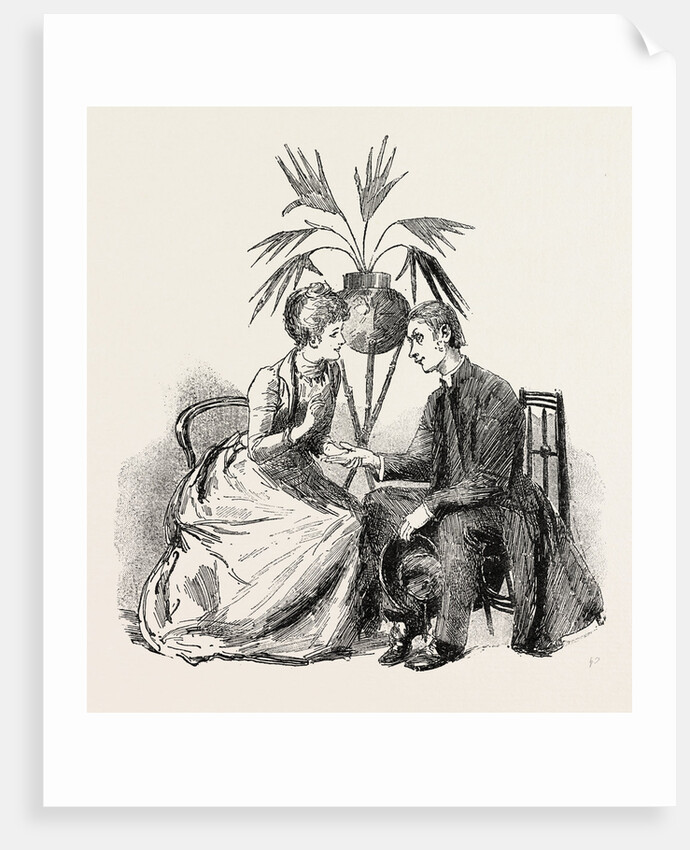 Our Curate Arranges with My Pretty Cousin to Tell Fortunes by Palmistry at His Bazaar by Anonymous