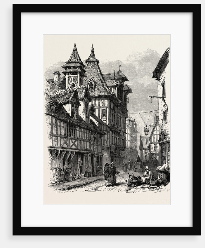 Old Houses in Rouen, Normandy and Brittany, France by Anonymous