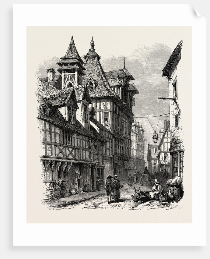 Old Houses in Rouen, Normandy and Brittany, France by Anonymous