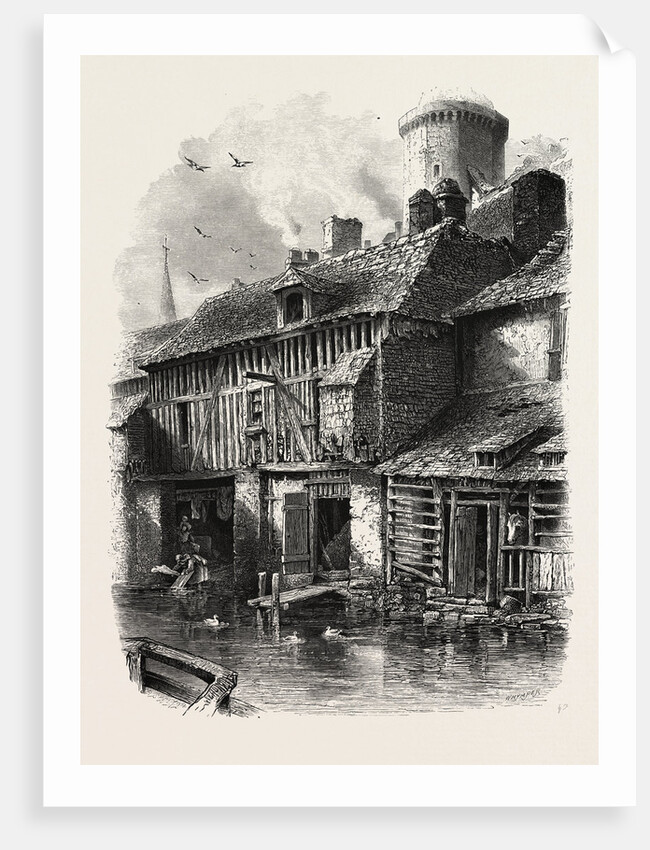 Mill Stream at Vitre, Normandy and Brittany, France by Anonymous