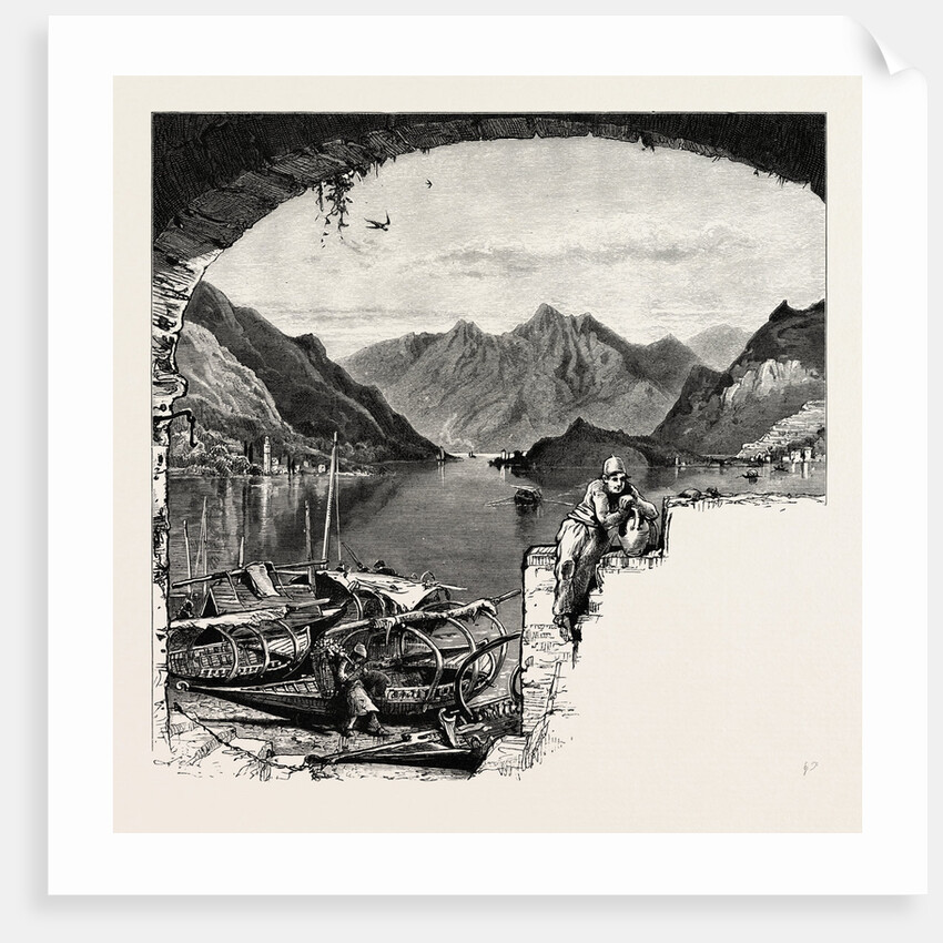 Looking South from Bellagio, Como, the Italian Lakes, Italy by Anonymous