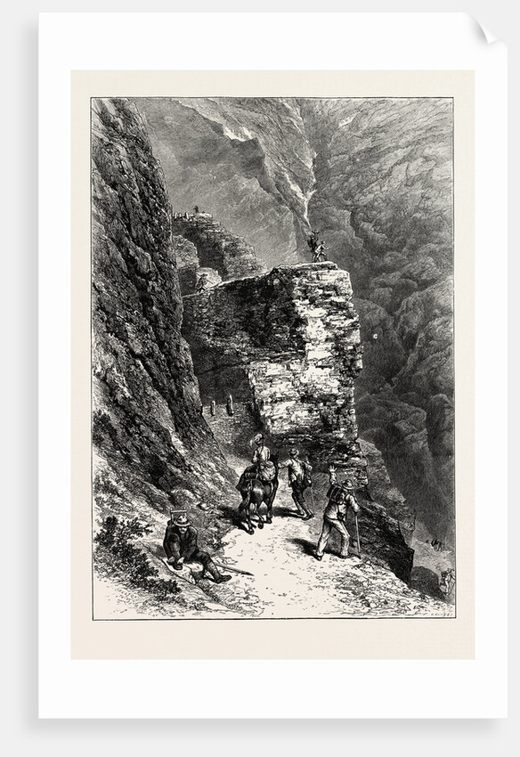 The Path Over the Gemmi, Gemmi Pass, Switzerland, the Passes of the Alps by Anonymous