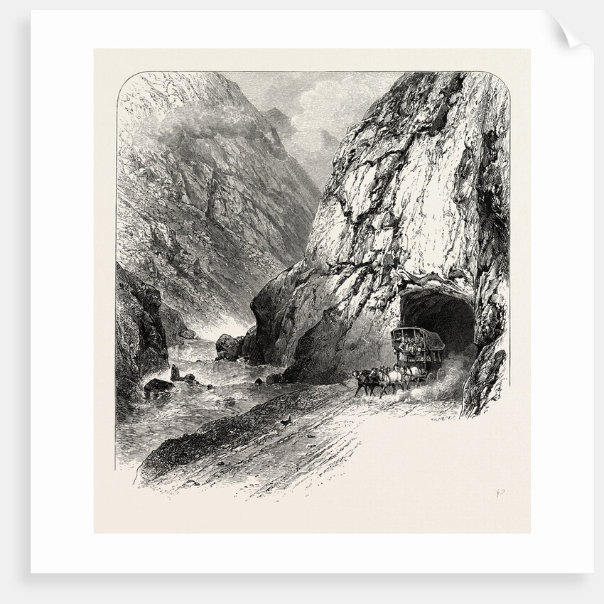 Tunnel on the St. Gothard Road, Near Andermatt, Switzerland, the Passes of the Alps by Anonymous