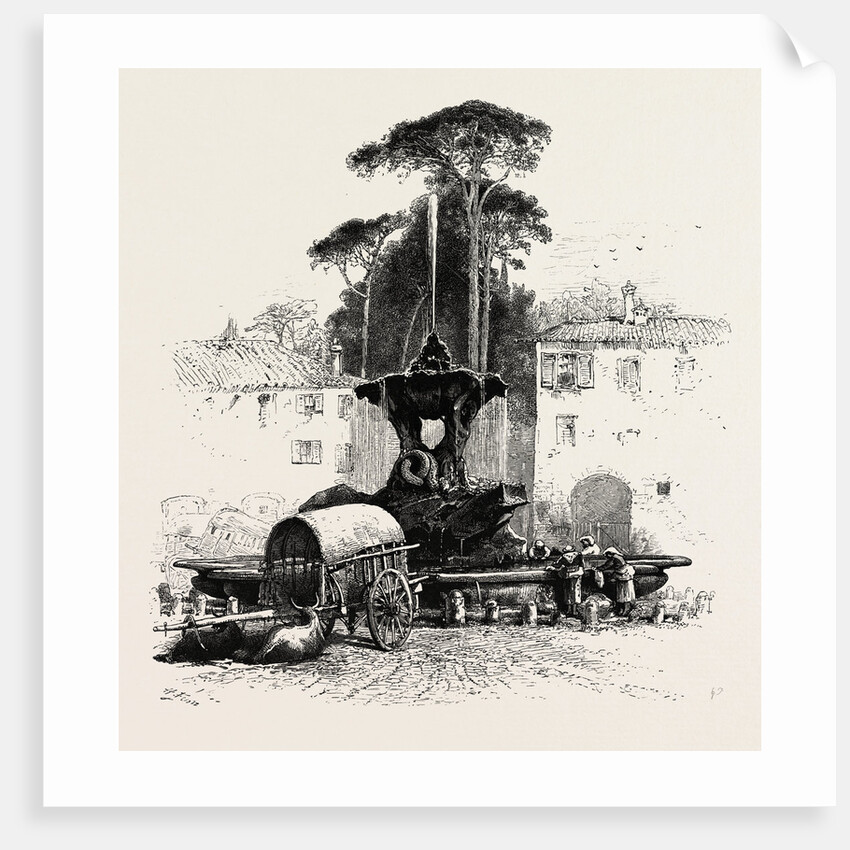 Fountain of Neptune, Rome and Its Environs, Italy by Anonymous