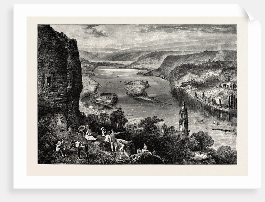 View from the Drachenfels, Dragon's Rock, Siebengebirge, Germany by Anonymous