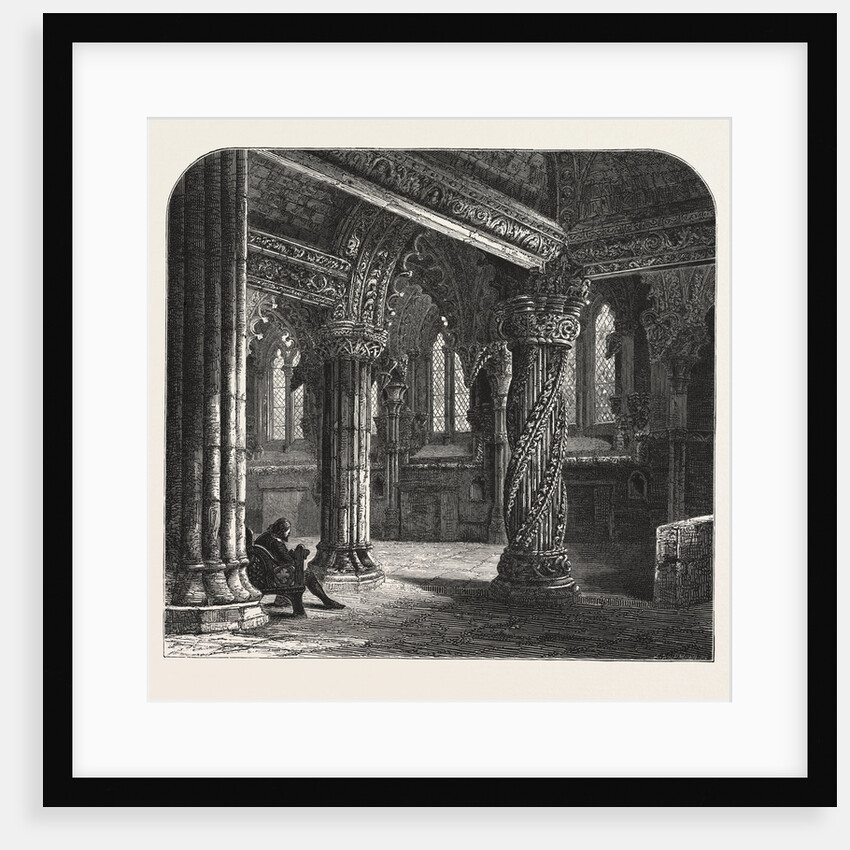 The Apprentice Pillar in Roslin Chapel, Edinburgh and the South Lowlands, Scotland, Great Britain by Anonymous