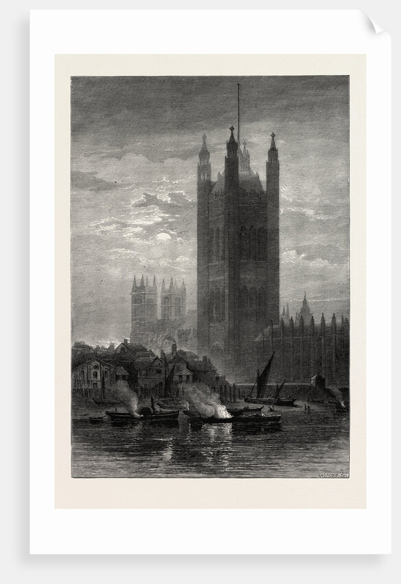 The Victoria Tower, from Lambeth, Scenery of the Thames by Anonymous
