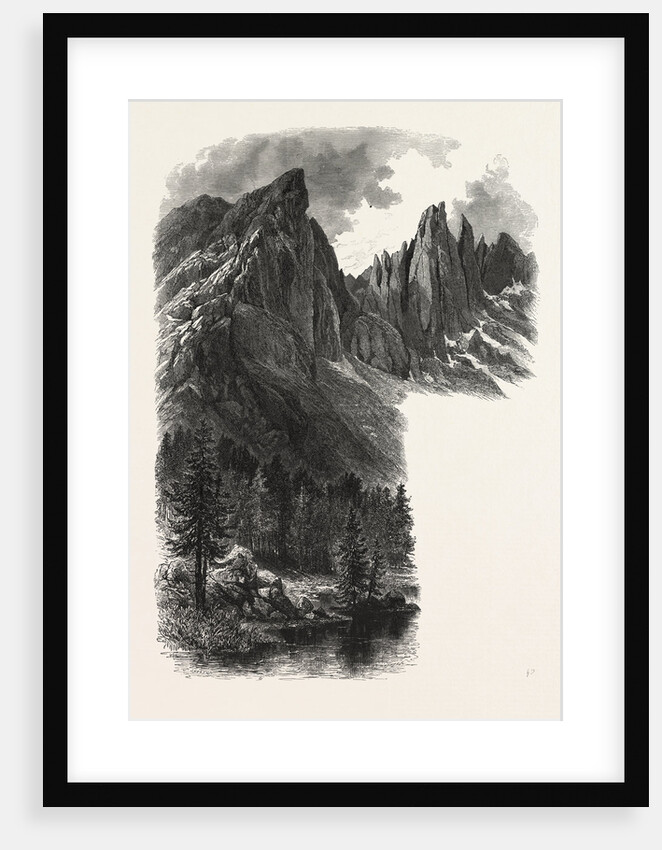 The Karer See and Caressa Alp, Karersee, Lago Di Carezza, Dolomites, South Tyrol, Italy by Anonymous