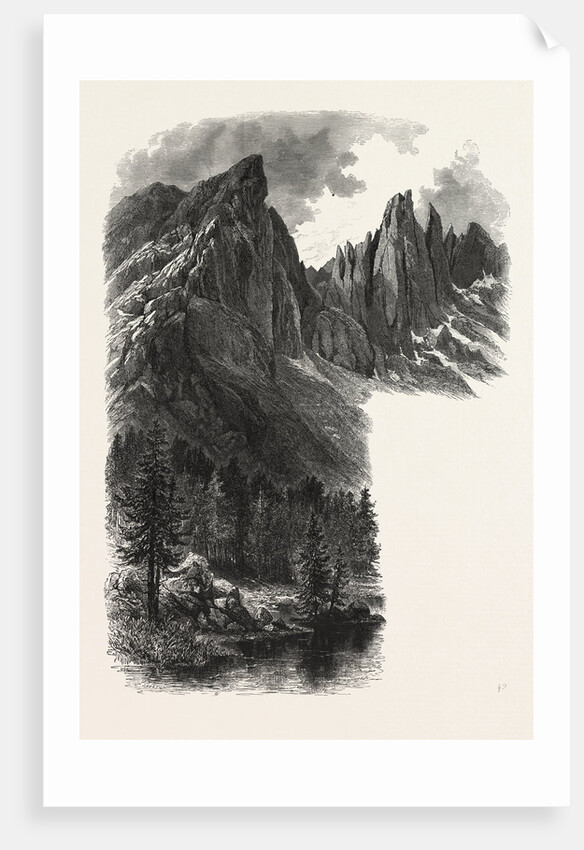 The Karer See and Caressa Alp, Karersee, Lago Di Carezza, Dolomites, South Tyrol, Italy by Anonymous