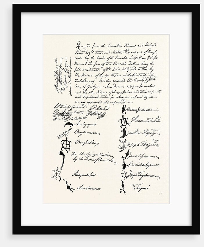 Reduced Facsimile of Treaty with Indian Tribes, 1769 by Anonymous