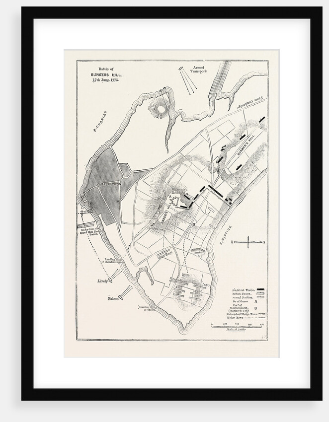 Plan of the Battle of Bunker's Hill by Anonymous