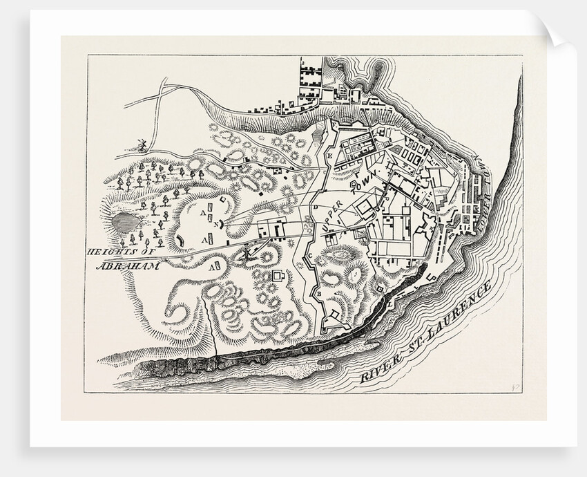 Plan of the Attack on Quebec in 1775, from Thayer's Journal of the Invasion of Canada by Anonymous