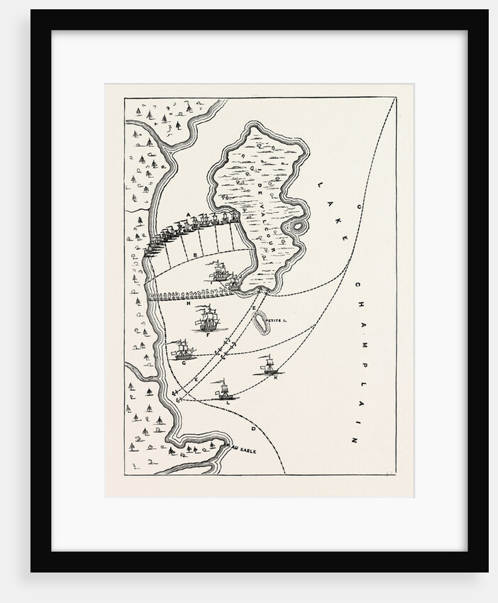 Plan of the Defeat of the American Fleet, Under Benedict Arnold, on Lake Champlain, October 11, 1776 by Anonymous