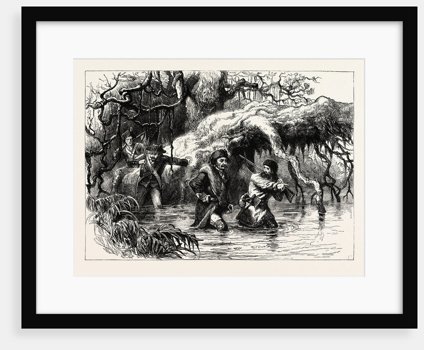 Clarke and His Soldiers Crossing the Wabash by Anonymous