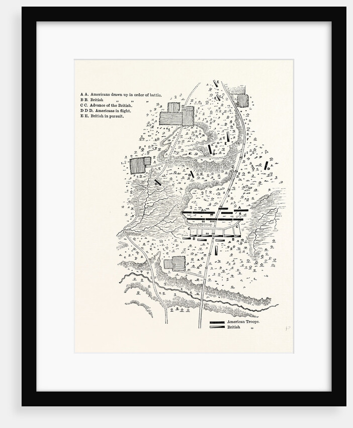 Plan of the Battle of Camden by Anonymous