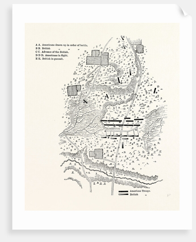 Plan of the Battle of Camden by Anonymous