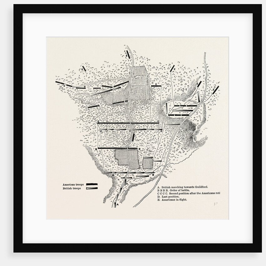 Plan of the Battle of Guildford by Anonymous