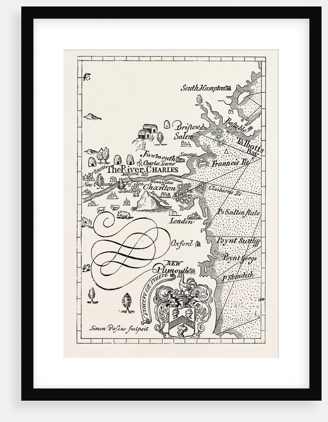 Part of Captain J. Smith's Map of New England by Anonymous
